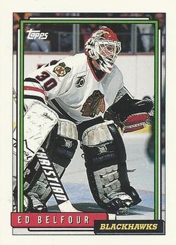 #22 Ed Belfour - Chicago Blackhawks - 1992-93 Topps Hockey