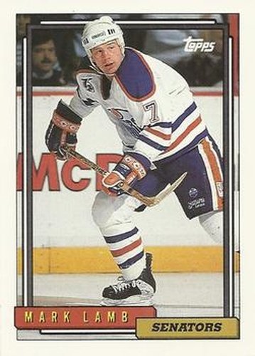 #230 Mark Lamb - Ottawa Senators - 1992-93 Topps Hockey