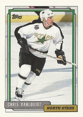 #231 Chris Dahlquist - Minnesota North Stars - 1992-93 Topps Hockey