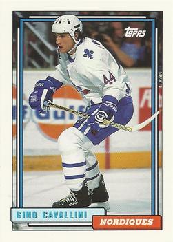 #234 Gino Cavallini - Quebec Nordiques - 1992-93 Topps Hockey