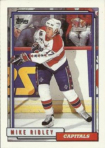 #236 Mike Ridley - Washington Capitals - 1992-93 Topps Hockey