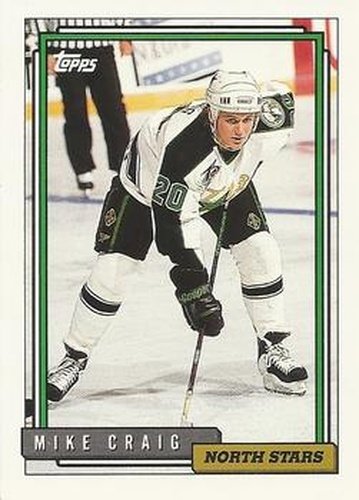 #238 Mike Craig - Minnesota North Stars - 1992-93 Topps Hockey