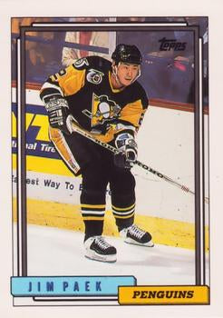 #243 Jim Paek - Pittsburgh Penguins - 1992-93 Topps Hockey