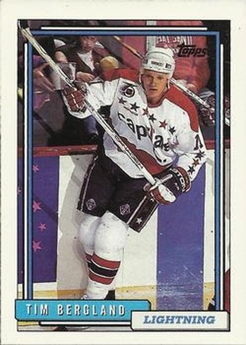 #244 Tim Bergland - Tampa Bay Lightning - 1992-93 Topps Hockey