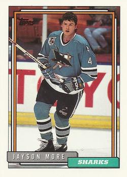 #245 Jayson More - San Jose Sharks - 1992-93 Topps Hockey
