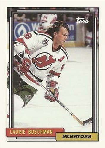 #246 Laurie Boschman - Ottawa Senators - 1992-93 Topps Hockey