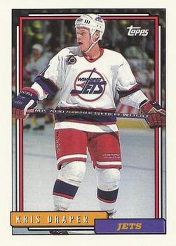 #249 Kris Draper - Winnipeg Jets - 1992-93 Topps Hockey