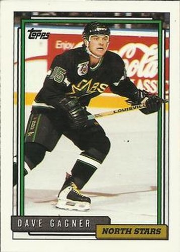 #254 Dave Gagner - Minnesota North Stars - 1992-93 Topps Hockey
