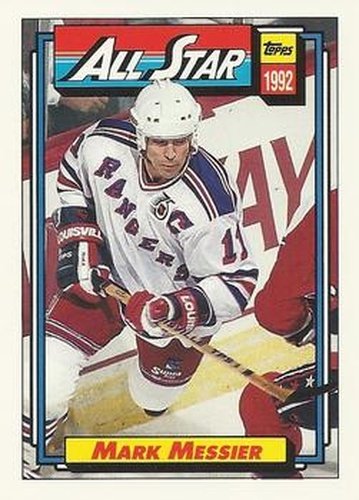 #258 Mark Messier - New York Rangers - 1992-93 Topps Hockey