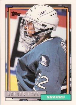 #25 Arturs Irbe - San Jose Sharks - 1992-93 Topps Hockey
