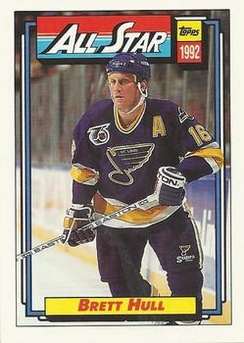 #260 Brett Hull - St. Louis Blues - 1992-93 Topps Hockey