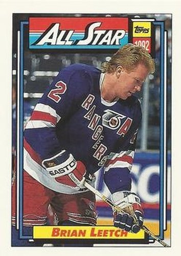 #261 Brian Leetch - New York Rangers - 1992-93 Topps Hockey