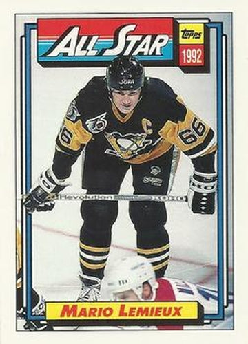 #265 Mario Lemieux - Pittsburgh Penguins - 1992-93 Topps Hockey