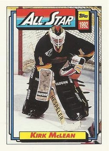 #270 Kirk McLean - Vancouver Canucks - 1992-93 Topps Hockey