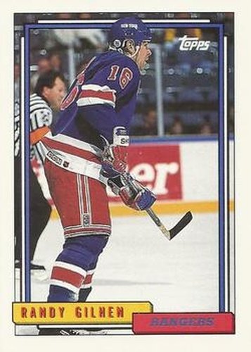 #27 Randy Gilhen - New York Rangers - 1992-93 Topps Hockey