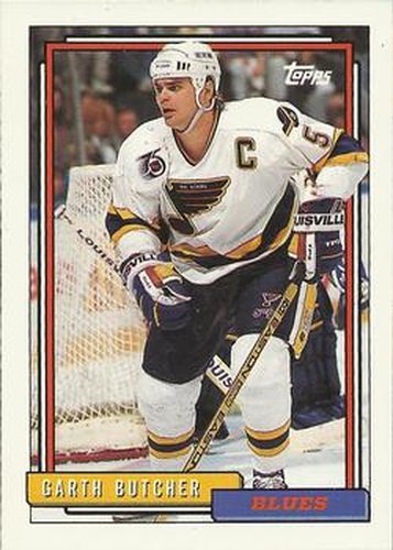 #281 Garth Butcher - St. Louis Blues - 1992-93 Topps Hockey
