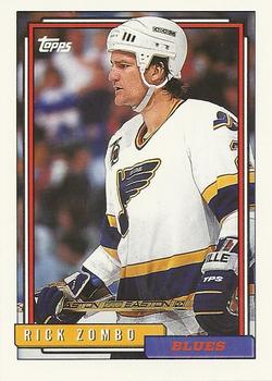 #288 Rick Zombo - St. Louis Blues - 1992-93 Topps Hockey