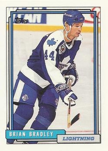 #291 Brian Bradley - Tampa Bay Lightning - 1992-93 Topps Hockey