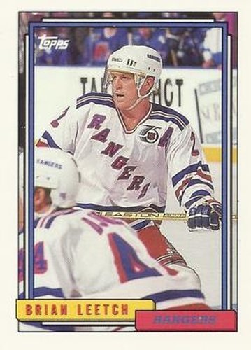 #293 Brian Leetch - New York Rangers - 1992-93 Topps Hockey