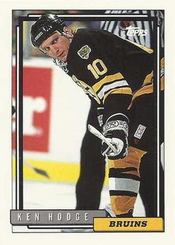 #306 Ken Hodge - Boston Bruins - 1992-93 Topps Hockey