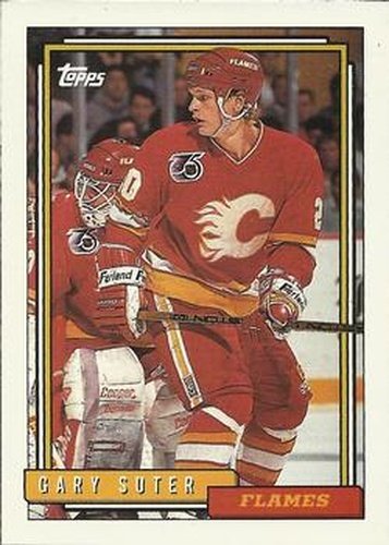 #308 Gary Suter - Calgary Flames - 1992-93 Topps Hockey