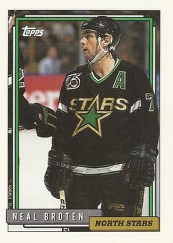 #309 Neal Broten - Minnesota North Stars - 1992-93 Topps Hockey