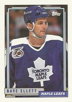 #30 Dave Ellett - Toronto Maple Leafs - 1992-93 Topps Hockey