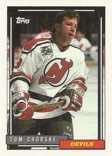 #313 Tom Chorske - New Jersey Devils - 1992-93 Topps Hockey