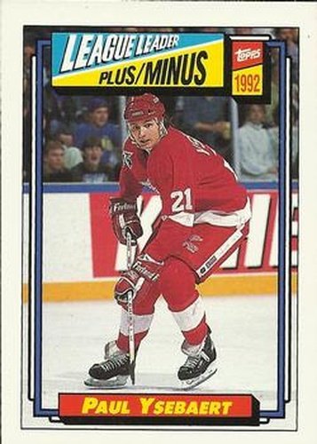 #314 Paul Ysebaert - Detroit Red Wings - 1992-93 Topps Hockey