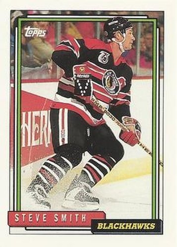 #315 Steve Smith - Chicago Blackhawks - 1992-93 Topps Hockey