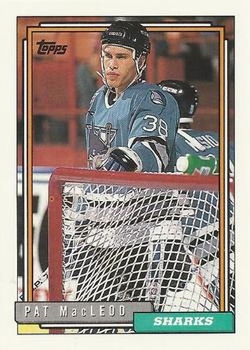 #317 Pat MacLeod - San Jose Sharks - 1992-93 Topps Hockey