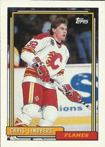 #320 Chris Lindberg - Calgary Flames - 1992-93 Topps Hockey