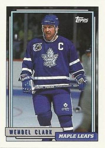#325 Wendel Clark - Toronto Maple Leafs - 1992-93 Topps Hockey