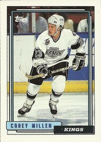 #326 Corey Millen - Los Angeles Kings - 1992-93 Topps Hockey