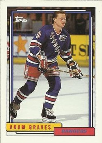 #329 Adam Graves - New York Rangers - 1992-93 Topps Hockey