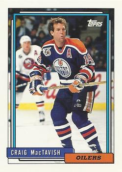 #336 Craig MacTavish - Edmonton Oilers - 1992-93 Topps Hockey