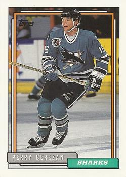 #342 Perry Berezan - San Jose Sharks - 1992-93 Topps Hockey