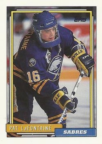 #345 Pat LaFontaine - Buffalo Sabres - 1992-93 Topps Hockey