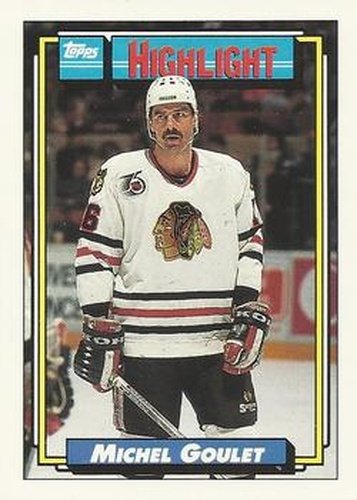 #347 Michel Goulet - Chicago Blackhawks - 1992-93 Topps Hockey
