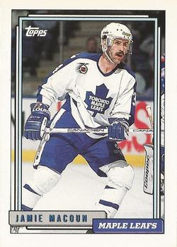 #348 Jamie Macoun - Toronto Maple Leafs - 1992-93 Topps Hockey