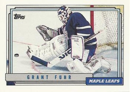 #350 Grant Fuhr - Toronto Maple Leafs - 1992-93 Topps Hockey