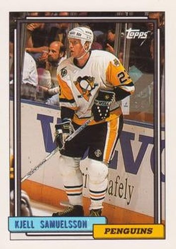 #352 Kjell Samuelsson - Pittsburgh Penguins - 1992-93 Topps Hockey