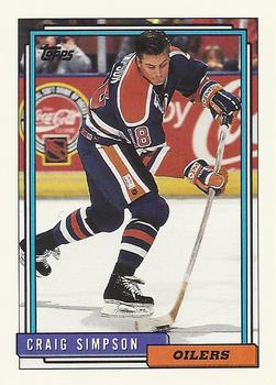 #356 Craig Simpson - Edmonton Oilers - 1992-93 Topps Hockey