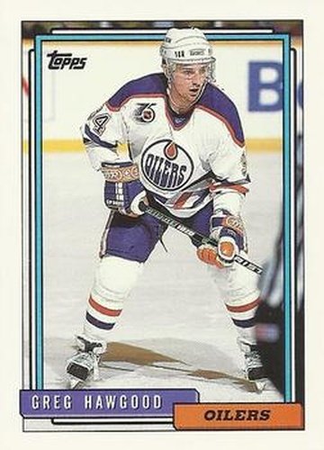 #358 Greg Hawgood - Edmonton Oilers - 1992-93 Topps Hockey