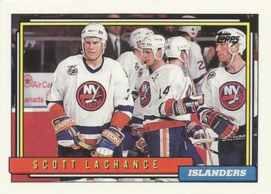 #366 Scott Lachance - New York Islanders - 1992-93 Topps Hockey