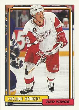 #368 Sheldon Kennedy - Detroit Red Wings - 1992-93 Topps Hockey