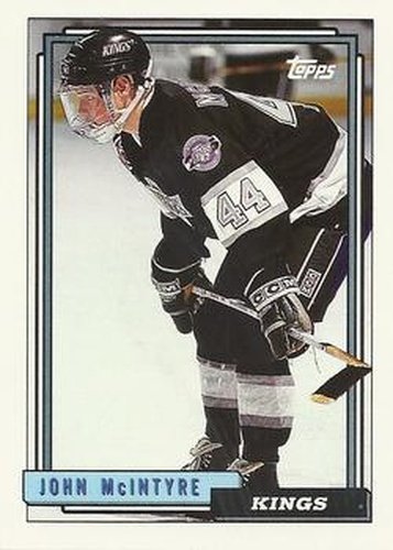 #369 John McIntyre - Los Angeles Kings - 1992-93 Topps Hockey