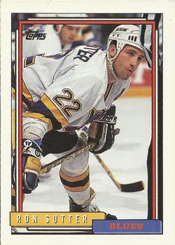 #371 Ron Sutter - St. Louis Blues - 1992-93 Topps Hockey