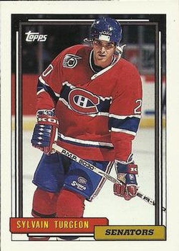 #375 Sylvain Turgeon - Ottawa Senators - 1992-93 Topps Hockey