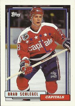 #377 Brad Schlegel - Washington Capitals - 1992-93 Topps Hockey
